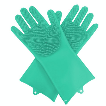 Guantes de cocina de silicona impermeables para lavar platos